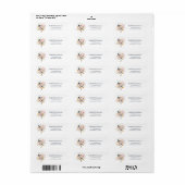 Herfst Bloem Boeket Boho Retouradres Etiket (Full Sheet)