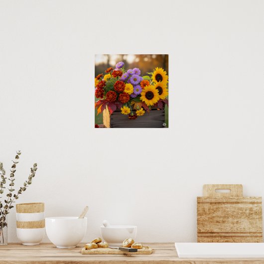 Herfst Bloem Boeket Graphic Poster (Keuken)