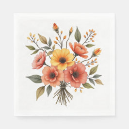 Herfst Bloem Boeket Servetten