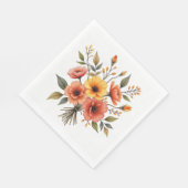 Herfst Bloem Boeket Servetten (Hoek)