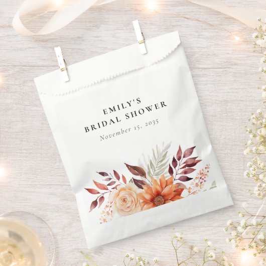 Herfst Bloem Boho Bruidsfeest Bedankzakje (Geknipt)