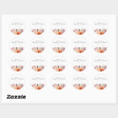 Herfst Bloem Boho Bruidsuitnodiging Ronde Sticker (Vel)