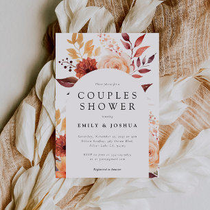 Herfst Bloem Boho Koppel Shower Uitnodiging