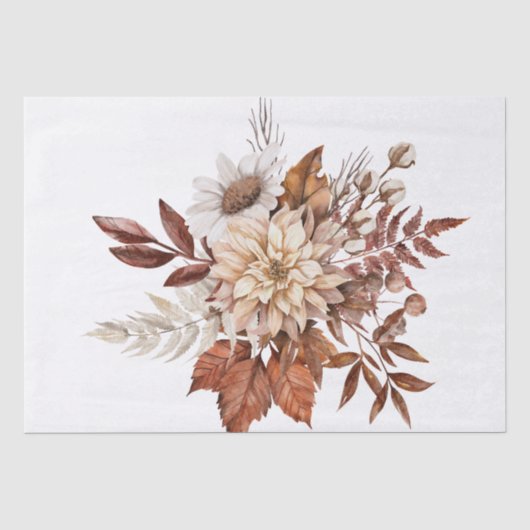herfst bloem Bouquet Floral ontbinding Tissuepapier (Voorkant)