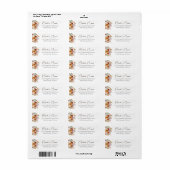 Herfst bloem bruidsdouche retouradres etiket (Full Sheet)