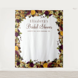 Herfst bloem bruidsfeest fotocabine achtergrond wandkleed