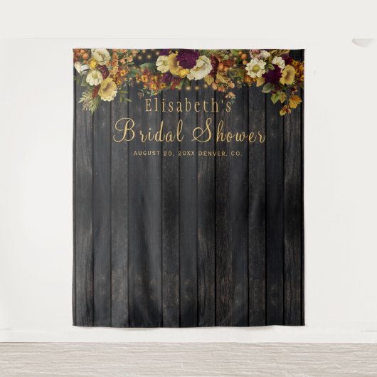 Herfst bloem bruidsfeest fotocabine achtergrond wandkleed (Voorkant)