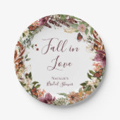 Herfst Bloem Bruidsfeest Papieren Bord (Voorkant)