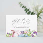 Herfst - Bloem bruiloft cadeau registratie Informatiekaartje (Staand voorkant)