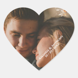 Herfst Bloem Bruiloft Paar Sticker