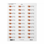 Herfst Bloem Bruiloft Retour Adres Label Wit (Full Sheet)