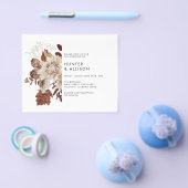 Herfst Bloem Bruiloft Uitnodigingsfolder Flyer (Enkel)