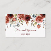 Herfst Bloem Bruiloft Website Informatiekaartje (Achterkant)