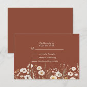 Herfst Bloem Bruiloft Wildflower RSVP Kaartje (Voorkant / Achterkant)