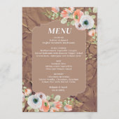Herfst Bloem Bruiloftsmenu Menu (Voorkant)