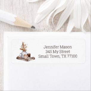 Herfst Bloem Cottage Pampas Thanksgiving Adres Etiket