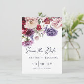Herfst Bloem Dahlia Boeket Herfst Sla de Datum Op Save The Date (Staand voorkant)