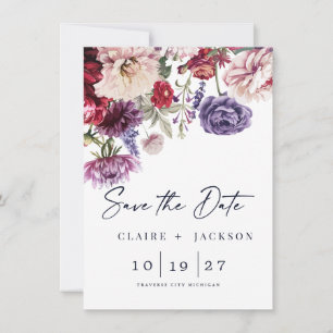 Herfst Bloem Dahlia Boeket Herfst Sla de Datum op Save The Date