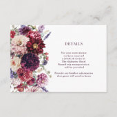 Herfst Bloem Dahlia Bunch Details Behuizing Informatiekaartje (Voorkant)