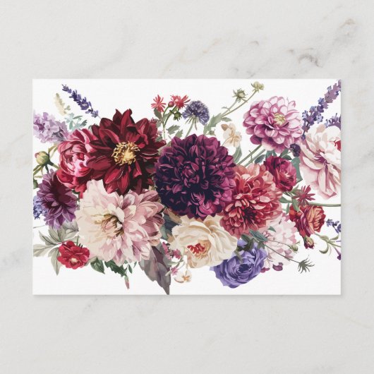 Herfst Bloem Dahlia Bunch Details Behuizing Informatiekaartje (Achterkant)