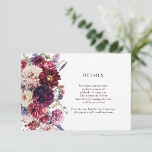 Herfst Bloem Dahlia Bunch Details Behuizing Informatiekaartje