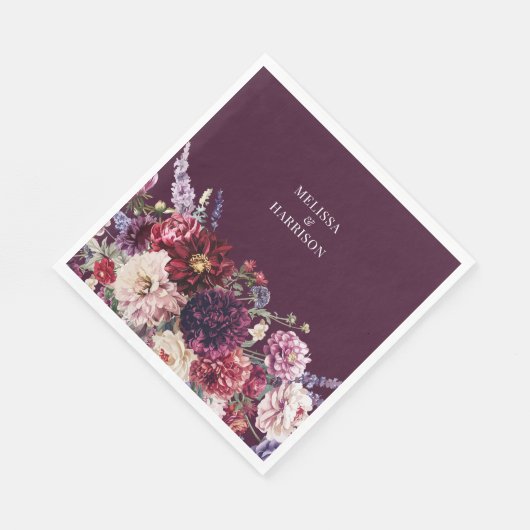 Herfst Bloem Dahlia Dank Je Donker Servet (Hoek)