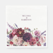 Herfst Bloem Dahlia Dank u Donker Servet (Voorkant)