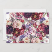 Herfst Bloem Dahlia Huwelijksuitnodiging Kaart (Achterkant)