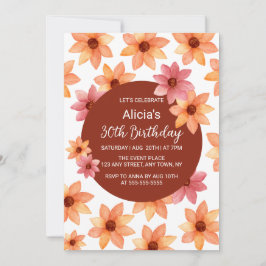 Herfst Bloem Elke leeftijd Bourgondische verjaarda Kaart