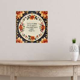 Herfst Bloem Frame Bijbel Verzen Poster