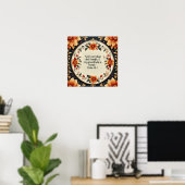 Herfst Bloem Frame Bijbel Verzen Poster (Thuiskantoor)