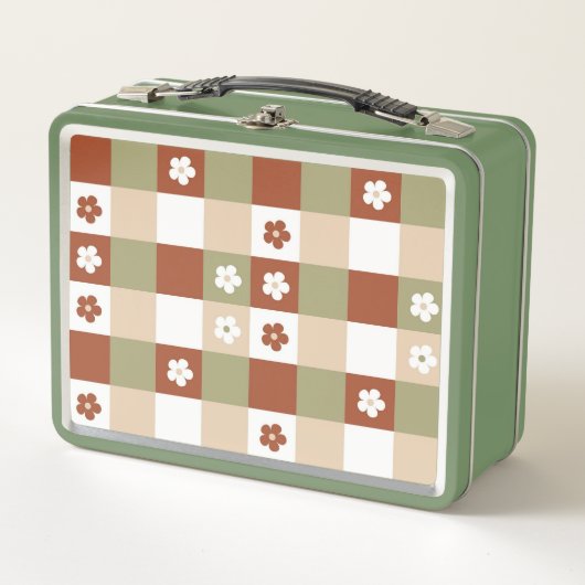 Herfst Bloem Gingham Controleer patroon (Voorkant)