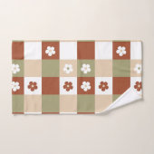 Herfst Bloem Gingham Controleer patroon Bad Handdoek (Handdoek)