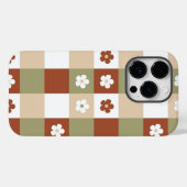 Herfst Bloem Gingham Controleer patroon Case-Mate iPhone Case (Achterkant (horizontaal))