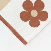 Herfst Bloem Gingham Controleer patroon Fleece Deken (Hoek)