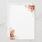 Herfst Bloem Goud Script Bruiloft Save The Date (Achterkant)