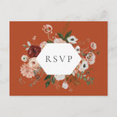 Herfst Bloem Kader Trouw RSVP Lied Verzoek Uitnodiging Briefkaart (Voorkant)