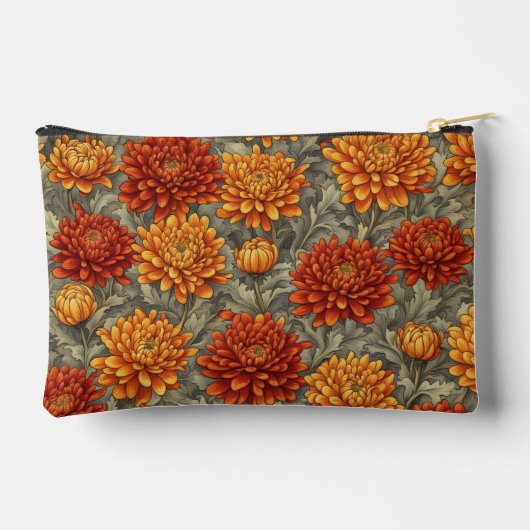 Herfst bloem make-up tas (Achterkant)