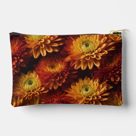 Herfst bloem make-up tas (Achterkant)