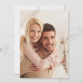 Herfst Bloem Moderne Wilde Bloemen Foto Bruiloft Kaart (Achterkant)