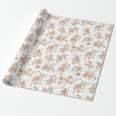 Herfst Bloem Motief Cadeaupapier (Uitgerold)