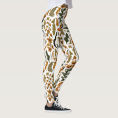 Herfst Bloem Motief Rustiek Patroon Leggings (Rechts)