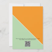 Herfst bloem 'Niet meer te koop' QR Code Bruidsuit Kaart (Achterkant)