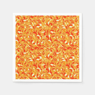 Herfst bloem paisley servet