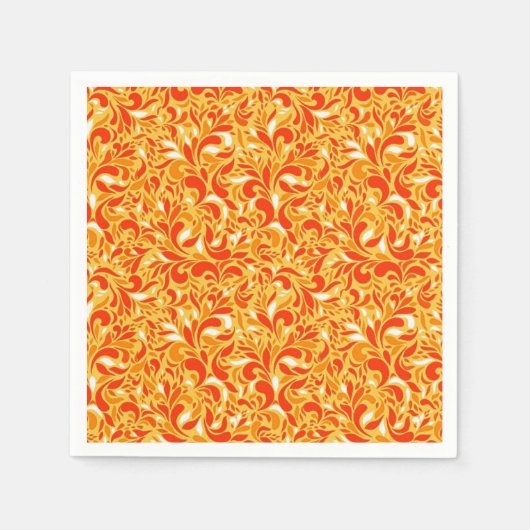 Herfst bloem paisley servet (Voorkant)