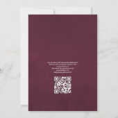 Herfst bloem QR Code RSVP Trouw Kaart (Achterkant)