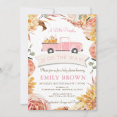 Herfst Bloem Roze Klein POMPOEN MEISJE BABY SHOWER Kaart (Voorkant)