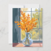 Herfst Bloem Vaas Aquarel Kaart (Voorkant)