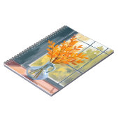 Herfst Bloem Vaas Aquarel Notitieboek (Linkerzijde)