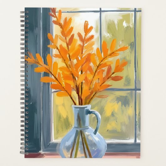 Herfst Bloem Vaas Aquarel Planner (Voorkant)